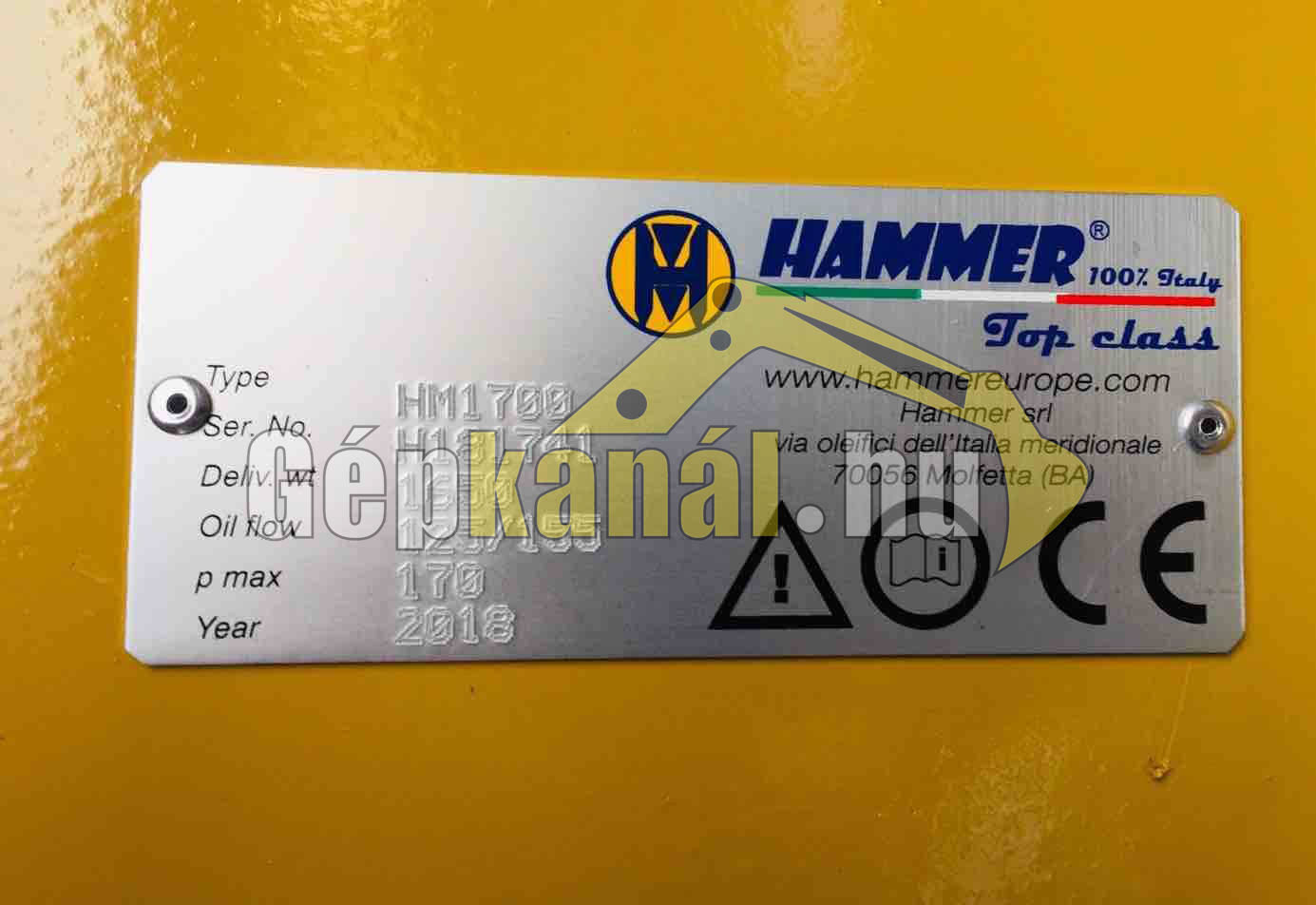 Hammer HM1700 hidraulikus bontókalapács törőfej